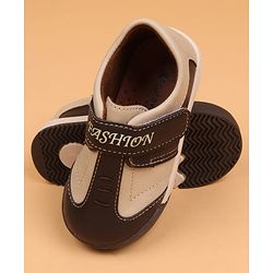 Cute Walk by Babyhug Velcro Closure Solid Oxfords - Beige