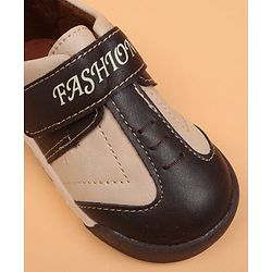 Cute Walk by Babyhug Velcro Closure Solid Oxfords - Beige