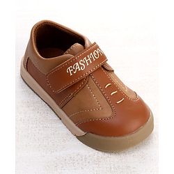 Cute Walk by Babyhug Velcro Closure Solid Oxfords - Beige