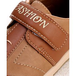 Cute Walk by Babyhug Velcro Closure Solid Oxfords - Beige