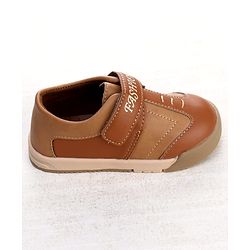 Cute Walk by Babyhug Velcro Closure Solid Oxfords - Beige