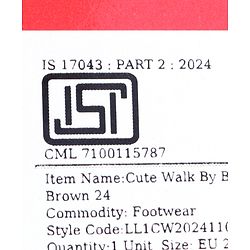 Cute Walk by Babyhug Formal Shoes With Velcro Closure - Brown