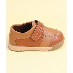 Cute Walk by Babyhug Formal Shoes With Velcro Closure - Brown