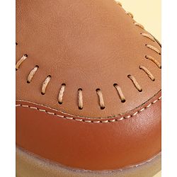 Cute Walk by Babyhug Formal Shoes With Velcro Closure - Brown