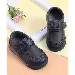 Cute Walk by Babyhug Formal Shoes With Velcro Closure - Brown