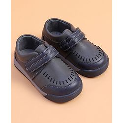 Cute Walk by Babyhug Formal Shoes With Velcro Closure - Brown