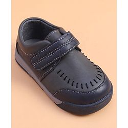 Cute Walk by Babyhug Formal Shoes With Velcro Closure - Brown