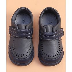 Cute Walk by Babyhug Formal Shoes With Velcro Closure - Brown
