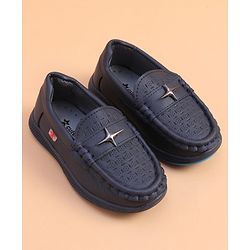 Cute Walk by Babyhug Loafer With Star Applique - Brown