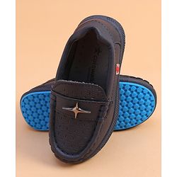 Cute Walk by Babyhug Loafer With Star Applique - Brown