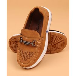 Cute Walk by Babyhug Formal Shoes With Textured Design - Navy Blue