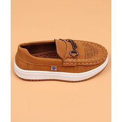 Cute Walk by Babyhug Formal Shoes With Textured Design - Navy Blue