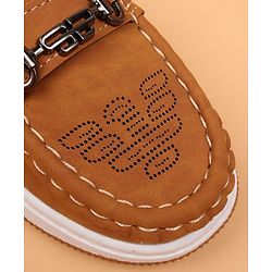 Cute Walk by Babyhug Formal Shoes With Textured Design - Navy Blue