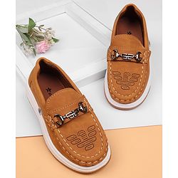 Cute Walk by Babyhug Formal Shoes With Textured Design - Navy Blue