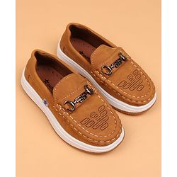 Cute Walk by Babyhug Formal Shoes With Textured Design - Navy Blue