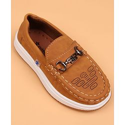 Cute Walk by Babyhug Formal Shoes With Textured Design - Navy Blue