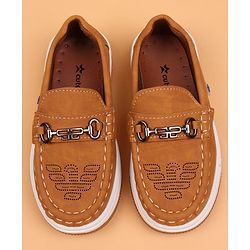 Cute Walk by Babyhug Formal Shoes With Textured Design - Navy Blue