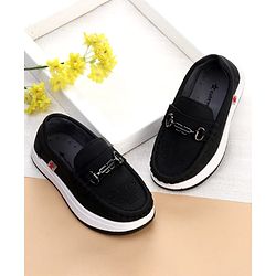 Cute Walk by Babyhug Formal Shoes With Textured Design - Navy Blue