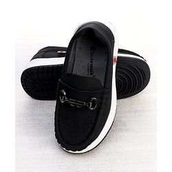 Cute Walk by Babyhug Formal Shoes With Textured Design - Navy Blue