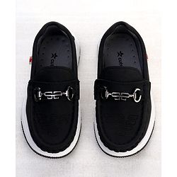 Cute Walk by Babyhug Formal Shoes With Textured Design - Navy Blue