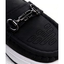Cute Walk by Babyhug Formal Shoes With Textured Design - Navy Blue