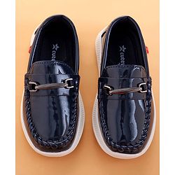 Cute Walk by Babyhug Solid Color Loafers with 3D Applique - Brown