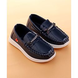 Cute Walk by Babyhug Solid Color Loafers with 3D Applique - Brown