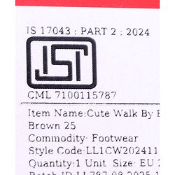 Cute Walk by Babyhug Slip on Party Wear Loafer - Brown