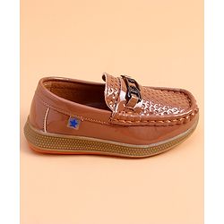 Cute Walk by Babyhug Slip on Party Wear Loafer - Brown