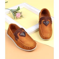 Cute Walk by Babyhug Slip On Solid Loafers - Brown
