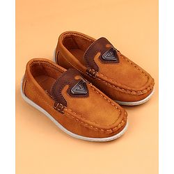 Cute Walk by Babyhug Slip On Solid Loafers - Brown