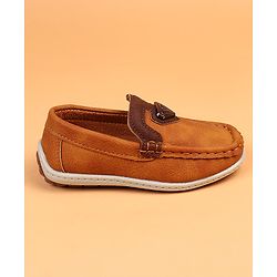 Cute Walk by Babyhug Slip On Solid Loafers - Brown
