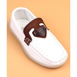 Cute Walk by Babyhug Slip On Solid Loafers - Brown