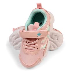 Cute Walk by Babyhug Velcro Closure Sneakers With Lace Detailing & Logo - Pink