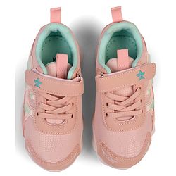 Cute Walk by Babyhug Velcro Closure Sneakers With Lace Detailing & Logo - Pink