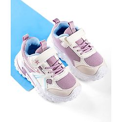 Cute Walk by Babyhug Velcro Closure Sneakers with Lace Detailing - Purple