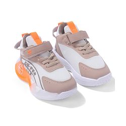 Cute Walk by Babyhug Sneaker Shoes With Velcro Closure & Text Design - Orange