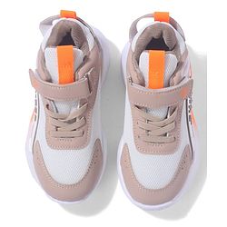 Cute Walk by Babyhug Sneaker Shoes With Velcro Closure & Text Design - Orange