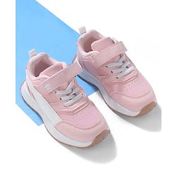 Cute Walk by Babyhug Solid Sneaker Shoes By Velcro Closure - White