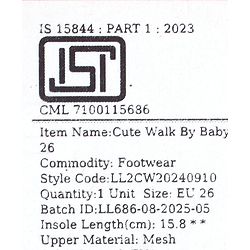 Cute Walk by Babyhug Solid Sneaker Shoes By Velcro Closure - White