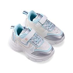 Cute Walk by Babyhug Velcro Closure Foil Printed Sneakers with Lace Detailing - Light Blue