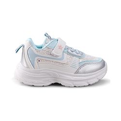 Cute Walk by Babyhug Velcro Closure Foil Printed Sneakers with Lace Detailing - Light Blue