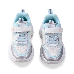 Cute Walk by Babyhug Velcro Closure Foil Printed Sneakers with Lace Detailing - Light Blue