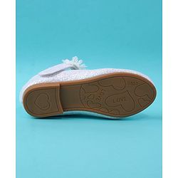 Cute Walk by Babyhug Ballerina with Corsage Applique & Glitter - White