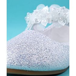 Cute Walk by Babyhug Ballerina with Corsage Applique & Glitter - White