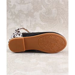 Cute Walk by Babyhug Ballerina with Velcro Closure & Bow Applique - Black