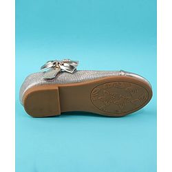 Cute Walk by Babyhug Velcro Closure Ballerina With Pearl Design - White