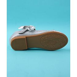 Cute Walk by Babyhug Velcro Closure Ballerina With Pearl Design - White