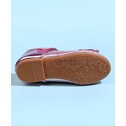 Cute Walk by Babyhug Velcro Closure Ballerina With Bow Applique - Golden