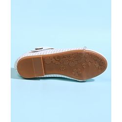 Cute Walk by Babyhug Solid Colour Ballerina With Velcro Closure - White